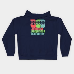 Colors of Love: Emotions, Light, Harmony in Red, Green, Blue Kids Hoodie